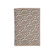 GUCCI GG Shadow 塗層帆布釦式二折短夾 (奶茶色)