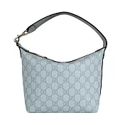 GUCCI Ophidia GG 塗層帆布迷你肩背包/手提包 (灰藍色)