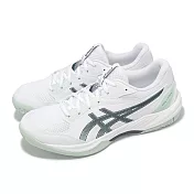 Asics 排球鞋 GEL-Task 4 男鞋 白 綠 緩衝 支撐 室內運動 羽排鞋 亞瑟士 1071A103102 27cm WHITE/TRANQUIL TEAL