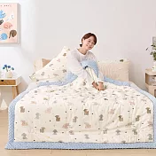【DUYAN 竹漾】Heat Fi 純棉豆豆絨大豆抗菌冬被 / 150x200cm / 小羊夢境