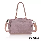 【OMC】輕盈紙感氣質女王三層通勤托特包33588(共5色) 櫻花粉