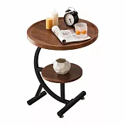 IDEA-北歐簡約雙層置物圓茶几