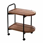 IDEA-木紋質感移動雙層圓弧茶几