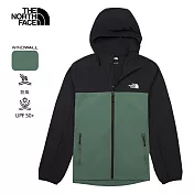 The North Face M SUN CHASE WIND JACKET - AP 男風衣外套-NF0A87VYLFW XL 黑綠色