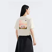 The North Face W RLX SUMMER TRAVEL S/S TEE GRAPHIC - AP 女短袖上衣-NF0A8DCHQLI L 米白色