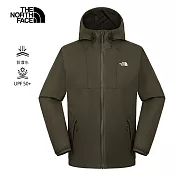The North Face M CYC HOODIE - AP 男風衣外套-NF0A8EZY21L L 灰褐色