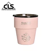 【韓國CLS】304不鏽鋼雙層杯 贈杯蓋/露營杯/套杯/野餐杯/不鏽鋼杯 (四色任選)  粉色