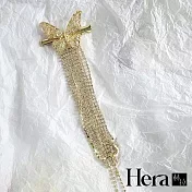 【Hera 赫拉】氣質流蘇蝴蝶邊夾 L111081602 金色
