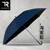 【TDN】全球極大自動直傘 挺力巨型彎把超大商務傘(通風傘防風防曬晴雨傘迎賓傘高爾夫球傘A7648J) 海軍藍