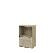 【居家cheaper】木格單門收納櫃 KC08-2 單門 雙門 仨門 三格櫃 四格櫃 雙格櫃 木櫃 玩具櫃 書櫃 置物櫃 白橡木紋 雙層單門