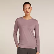 【紐西蘭Icebreaker】女 ACE MerinoFine™ 細緻羊毛圓領長袖上衣(17.5微米)-150 S 藕粉