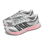 adidas 慢跑鞋 Lightblaze Glow 男鞋 銀 粉紅 緩震 路跑 愛迪達 JR1797 26cm SILVER/PINK
