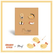 STORY故事銀飾-CrazyEyes經典系列-瘋狂眼珠造型耳環組-壽司島款 夾式