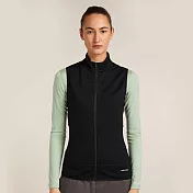 【紐西蘭Icebreaker】女 Descender RealFleece™ 刷毛保暖背心-300 S 黑色