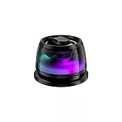 【MCK】MCK-M02 迷你磁吸無線藍牙喇叭  TWS雙喇叭連線免持通話 小巧便攜 環燈音響 -黑曜石