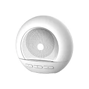 【MCK】MCK-M01 無線藍牙圓形雙喇叭音響 小夜燈  TWS串連 雙色可選 USB充電 藍芽音響 桌上型小音響 可免持通話 支援TF卡/AUX -淨亮白