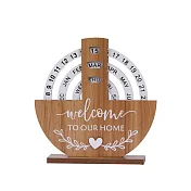 【野一夏】免年份金屬/木質萬年曆擺飾 設計創意日曆桌飾 裝飾小物 時光紀念品 辦公桌家居禮物 -船