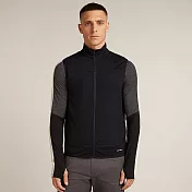 【紐西蘭Icebreaker】男 Descender RealFleece™ 刷毛保暖背心-300 S 黑色