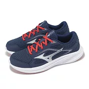 Mizuno 慢跑鞋 Maximizer 27 寬楦 女鞋 藍 銀 紅 運動鞋 基本款 美津濃 K1GA2501-22 23.5cm NAVY/RED