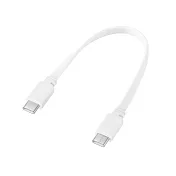 Samsung 三星製造 20cm扁線短版 Type-C to Type-C充電線 - 行動電源適用 (袋裝) 白色