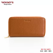 【vensers】牛皮潮流個性皮夾(TH335601棕色長夾)