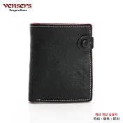 【vensers】牛皮潮流個性皮夾(TJ501501黑色短夾)