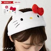 日本三麗鷗Sanrio立體造型大人用彈性洗臉髮帶A1244(5款:凱蒂貓美樂蒂酷洛酷企鵝人魚漢頓;適洗顏化妝保養)Hello Kitty髮箍髮飾 白