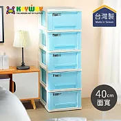 【台灣KEYWAY】R60815 藍天五層櫃(附輪)