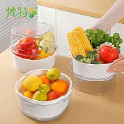 【梵特】多功能可層疊雙層洗菜籃/蔬果瀝水籃