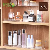 【梵特】大款免鑽釘壁掛壓克力置物架/鏡櫃置物分類架-3入