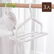 【梵特】立體式通風快乾伸縮摺疊衣架/毛巾掛架-3入