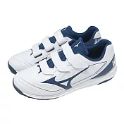 Mizuno 棒壘球鞋 Cushionrevo DIA Trainer 寬楦 男鞋 白 藍 魔鬼氈 皮革 教練鞋 11GT2525-14 26.5cm WHITE/NAVY