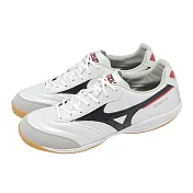Mizuno 足球鞋 Morelia Sala Pro In 男鞋 白 黑 皮革 膠底 室內 美津濃 Q1GA2513-09 25.5cm WHITE/BLACK