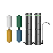 【FUTURE LAB. 未來實驗室】AbsolutePure A1+ 超濾直飲濾水器-全配組 金屬灰