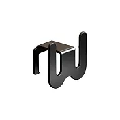 【野一夏】太空鋁無痕壁掛式拖鞋收納架 免打孔黏貼式 拖鞋收納掛架 浴室牆面黏貼置物架 -黑色