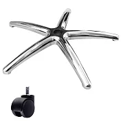 電腦椅專用 五星鋁合金腳座 (直徑70cm/PP滑輪)BASE-005LL