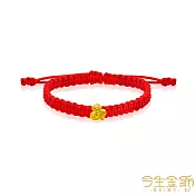 今生金飾 如意Q蛇 黃金串珠手繩 大人手圍約16-18公分