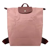 LONGCHAMP LE PLIAGE系列再生尼龍摺疊後背包(中) 粉紅茶