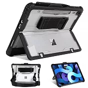 □升級肩背功能!! 透明保護殼 可裝鍵盤□微軟 Microsoft Surface Pro 12吋 2025 平板電腦保護套 筆槽收納 多角度支架 附手握帶及肩背帶 黑色