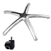 電腦椅專用 五星鋁合金腳座 (直徑60cm/PP滑輪)BASE-012LL