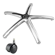 電腦椅專用 五星鋁合金腳座 (直徑60cm/PU防刮輪)BASE-012PUX