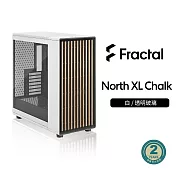 【Fractal Design】North XL Chalk/Charcoal 胡桃木/橡木 E-ATX機殼 透明玻璃側板/橡木面板/白/TG