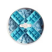 PetDreamHouse 旋轉益智慢食碗-組合-風車聞嗅花-藍 | 寵物碗 藏食碗 嗅聞碗