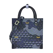 Faure Le Page Take It Easy 19 迷彩圖手提/斜背紙袋包-小/ 海軍藍