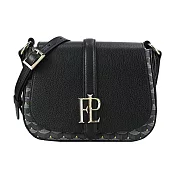 Faure Le Page Cartouchiere 21 經典字母翻蓋馬鞍斜背包- 黑