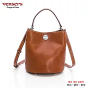 【vensers】牛皮潮流個性包肩背包(NH266201淺棕)