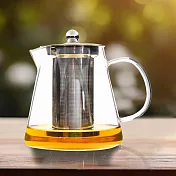 沏茶可直火玻璃濾泡茶壺-950ml-錐形-1入