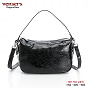 【vensers】牛皮潮流個性包肩背包(NH639901黑色)