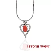 石頭記-紅珊瑚項鍊-心鑽之戀
