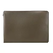 LONGCHAMP LE FOULONNE 系列牛皮筆電/平板/文件收納包 酸豆綠